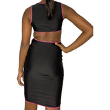 Hot Pink and Black Party Dress