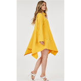 Yellow High/Low Shirt Dress