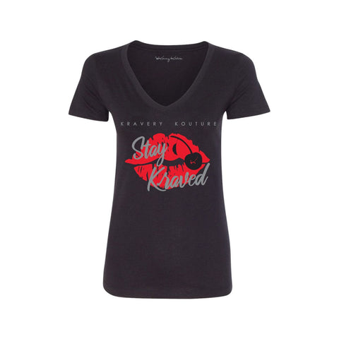 Stay Kraved Misses V-Neck Tees
