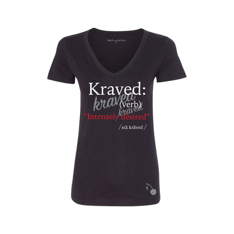 Kraved Definition Misses V-Neck Tees