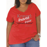 Kraved Definition Kurvy V-Neck Tees