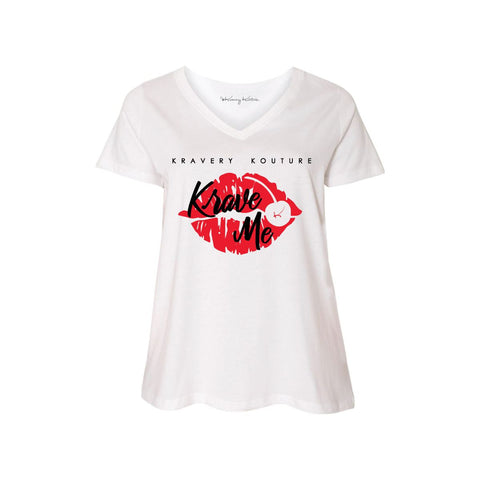 Krave Me Kurvy V-Neck Tees