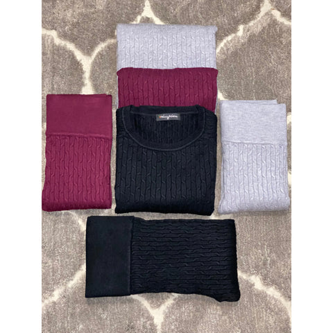 Two Piece Cable Knit Lounge Set