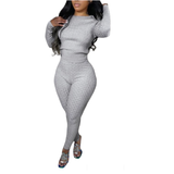 Two Piece Cable Knit Lounge Set